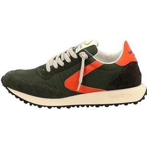 Valsport - 1920 - Sneakers - Groen - Leer - Oranje Boomerang