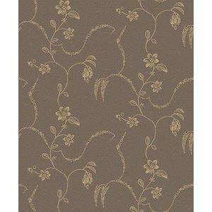 behang bloemen bruin 53 cm x 10.05 m - van Sanders & Sanders