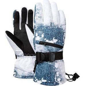 Ski-handschoenen Thermische Skihandschoenen Heren Dames Winter Fleece Waterdicht Warm Kind Snowboard Sneeuwhandschoenen 3 Vingers Touchscreen For Skiën Rijden Voor fietsen skiën werken (Color : Sciss