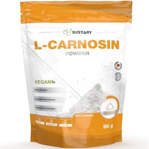 L-carnosinepoeder 90g - 1000 mg dagelijkse portie - incl. maatlepel - 100% puur veganistisch L-carnosine poeder - hoge dosis en zonder additieven - hoge biologische beschikbaarheid - laboratorium