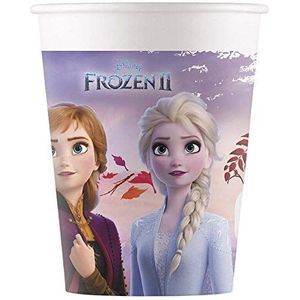 Disney Frozen 2 99484 drinkglazen, blauw, Pack van 8