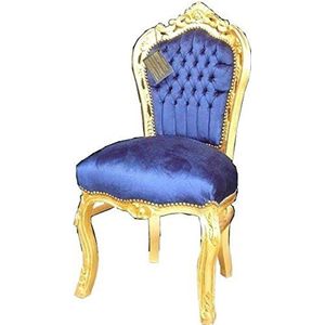 Casa Padrino Baroque Dining Chair Royal Blue/Gold