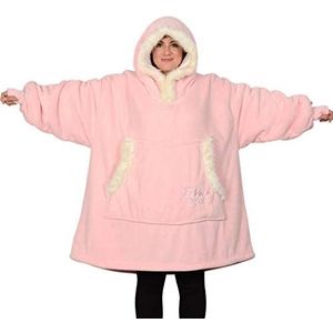 Snug Rug Eskimo - Hoodie - Deken - met Mouwen - Heren en Dames - met Capuchon - Roze - Blanket