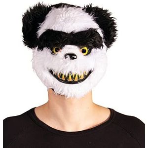 PartyXPeople Halloween dierenmasker panda beer griezelig, wit-zwart 6240370