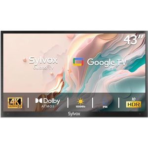SYLVOX - Outdoor TV - 43 inch - Smart - Waterdicht - 4K - 1000 nits helderheid