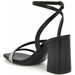 Nine West Dames Gaden sandaal met hak, zwart 001, 7 UK, Zwart 001, 40 EU