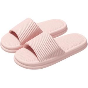 Sandalen, Damesbadslippers - Thuissandalen for binnen- en buitengebruik in de zomer Dames pantoffels(Pink,41 EU)