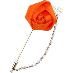 Bruiloft corsage knoopsgat voor mannen en vrouwen - zijden knoopsluiting voor bruidsjonkers, feesten, eindejaarsbal, kostuum, oranje lijfje_5 stuks, synthetische vezels, Orange Corsage_5PCS