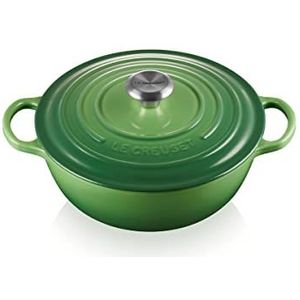 Le Creuset La Marmite kenmerkende geëmailleerde gietijzeren braadpan met deksel, 26 cm, 4,1 liter, Bamboo, 21114264080430