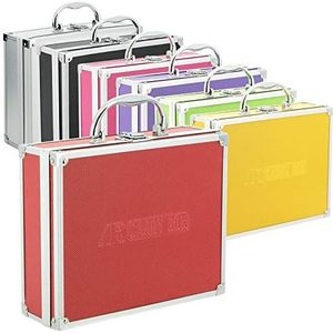 AR Carry Box® kleine aluminium koffer gereedschapskoffer aluminium koffer leeg 260x210x80mm kleur rood