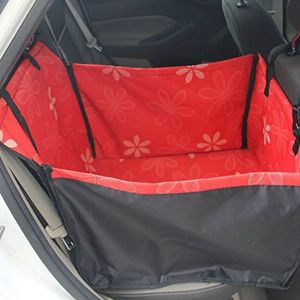 Hond autostoeltje huisdier dragers hond autostoel hoes dragen voor honden katten mat deken achterrug hangmat beschermer transportin perro (kleur: rood, maat: 60 x 35 x 53 cm)