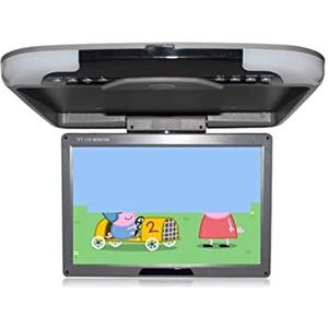 Hoofdsteunmonitor voor achterbank van de auto 12.1 Inch HD Auto Dak Mount Monitor 360 ° Scherm Rotatie Auto Video Speelt Auto Plafond TV Flip Down USB SD FM IR LED Speaker Entertainmentsysteem achteri