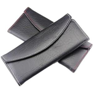 FOVAOK 2Pcs Nieuwe Professionele Haar Schaar Lederen Case Dunner Snijden Zakken Kapper Tas Kapper Accessoires Lederen Tas, 1 kleur, Eén maat