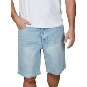 riverso RIVAshton jeansshort voor heren, losse pasvorm, korte broek, zomer, denim, katoen, effen, blauw, grijs, S, M, L, XL, XXL, Light Blue Denim (L185), XL