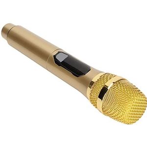 Draadloze microfoon, 600Hz-800KHz Stabiel signaal Draadloze karaokemicrofoon voor buiten Goud