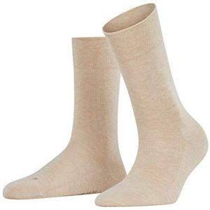 FALKE Sokken Softmerino scheerwol katoen dames zwart blauw vele andere kleuren versterkte damessokken zonder patroon ademend warm dik effen voor koude dagen 1 paar, Beige (Sand Melange 4659), 35-38 EU