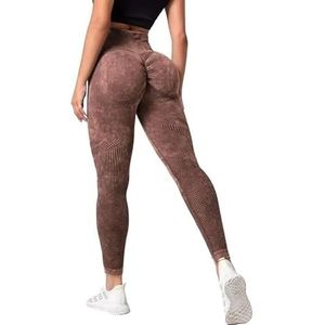 OXOLAMRIN Yogalegging voor dames, meerkleurig, meerdere maten (bruin, S)