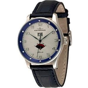 Zeno-Watch Mens Horloge - X-Large Retro Big Date Power Reserve (12 kristal) - P590-Dia-g2