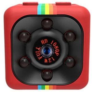 Actiecamera, 1080P Full HD Mini Camera Bewegingetectie Draagbare DVR Sport Micro Camcorder for Beveiliging en Buitenopnames,voor fietsen, motorfietsen(Red)