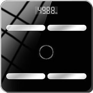 Bluetooth Smart Lichaamsvetweegschaal Opladen Elektronische Weegschaal Lichaamsweegschaal Volwassen Vetweegschaal Wegende BMI-analysator Gemakkelijk Te Gebruiken(Black-Battery)