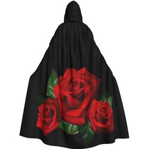 WURTON Gothic Rose Carnaval Kostuums Voor Volwassenen Cosplay Cape Kostuums Mantel Met Capuchon Voor Vrouwen Mannen 190cm