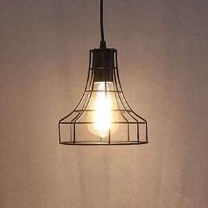 Mengjay Vintage hanglamp hanglamp kooi hangende lamp, E27 lampfittingstype, retro lampenkap licht voor keuken, staaf, woonkamer