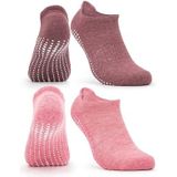 Occulto - Mady - Yoga Sokken - Roze-Rood - Pak van 2 paar - Maat 39-42