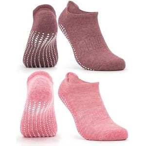Occulto - Mady - Yoga Sokken - Roze-Rood - Pak van 2 paar - Maat 39-42