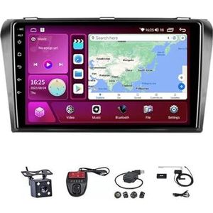 Android Autoradio Video Multimedia Speler, 9 Inch Touch Screen Radio Plug And Play Autotoebehoren met Bluetooth En Navigatie En Achteruitrijcamera Voor Mazda 3 2004-2012 2013(M500S 4G+WIFI 4G+64G)