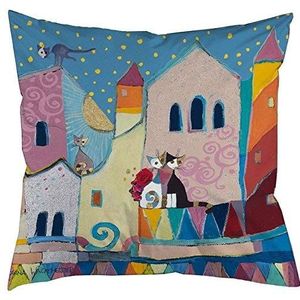 Rosina Wachtmeister Kussensloop Little Town 40x40cm