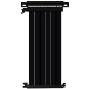 Allowish Full Speed 3.0 PCIE X16 Riser Kabel Videokaart Verlengkabel GPU PCI-E flexibele afgeschermde extender (15 cm, dubbel omgekeerd zwart)