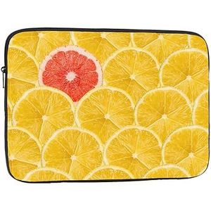 Oranje Patroon Laptop Sleeve voor Vrouwen Slanke Laptop Case Cover Shockproof Beschermende Laptop Case Lichtgewicht Laptop Case Laptop Cover 15 Inch