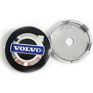 4 stuks Centrum Wieldoppen voor Volvo 56mm, Vervangende Wielnaaf Afdekking Center Caps Slijtvast Anti Roest Banden Velgen Accessoires,B