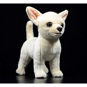 letaowl Levensechte Chihuahua Knuffeldier 25 cm, pluche speelgoed, leuke hond puppy's knuffeldier pop zacht echt leven Chihuahua speelgoed voor kinderen