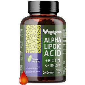 Alfa Liponzuur (ALA) + BIOTIN Optimizer 600 mg. 240 plantaardige capsules. 4 maanden voorraad. Maximale absorptie. Natuurlijk anti-oxidant. Glutenvrij. Niet GMO. Geschikt voor veganisten en vegetariërs.
