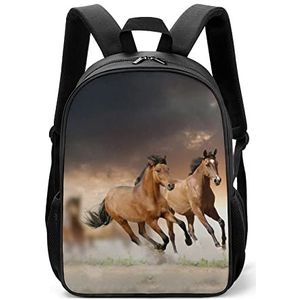Running Horse at Sunset Lichtgewicht Rugzak Reizen Laptop Tas Casual Dagrugzak voor Mannen Vrouwen