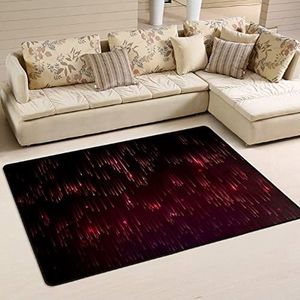 Gebied tapijten 100 x 150 cm, wijnrood neon meteoor kantoormatten zacht vloertapijt waterabsorberend flanel mat tapijt, voor woonkamer, ingang