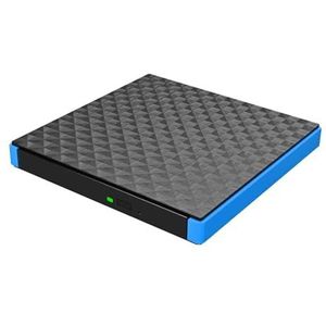 RW DVD CD-schrijver Drive CD/DVD-speler USB3.0 Type-C Schijfduplicator Plug And Play Draagbare Branderlezer Heldere Beeldkwaliteit Stabiele Audio(Blue)