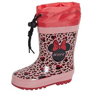 Disney Minnie Mouse Wellingtons rubberlaarzen voor meisjes, fleece gevoerd, sneeuwschoenen, roze, 10 UK Child