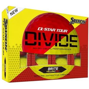 Srixon Q-Star Divide 12 golfbal torenkwaliteit, perfect voor kleine spelletjes, FastLayer-kern, hoge balcompressie