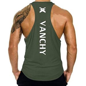 Cabeen Heren Fitness Tank Top Gym Sport Bodybuilding Tank Top Stringer Mouwloos Shirts