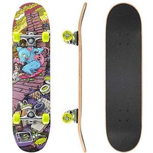 Xootz Kids Skateboard, Double Kick Trick Skate Board met Maple Deck, voor jongens en meisjes, meerdere ontwerpen, 78,7 cm