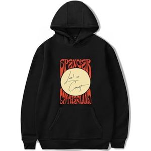 SKALSDVXC Spencer Sutherland Merch Live In Concert Hoodies Lange Mouw Mode Hooded Sweatshirt Voor Mannen/Vrouwen Fan Merch, Zwart, XL