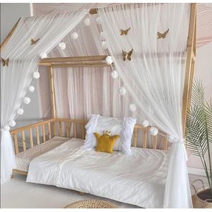 Baby Fancyroom - Huisbed - Wit/Ecru - Bedhemel voor Kinderbed - 380 cm