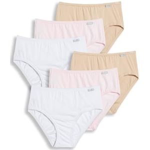 Jockey Dames ondergoed plus size Elance Hipster - 6 Pack, Ivoor/Licht/Roze Schaduw, 6