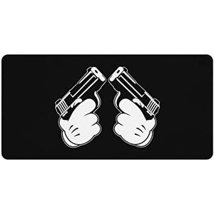 Dubbele Guns Mode Bureau Muismat Antislip Gaming Muismat Accessoires Decor 30x60cm