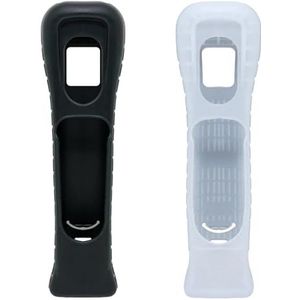 yueton 2 stks Zwart en Wit Vervanging Uitgebreide Siliconen Beschermende Huid Case Cover voor Nintendo Wii Motion Plus Afstandsbediening (L)