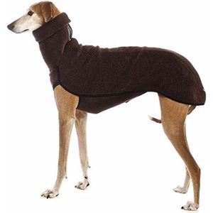 Huisdier kleding windhond grote hondenkleding coltrui shirt zweep hond stretch fleece vest huisdier trui jas voor kleine middelgrote grote honden (kleur: bruin, maat: 4XL)