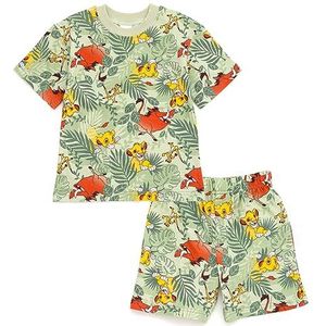 Disney Mickey Mouse Lion King Toy Story Cars French Terry T-shirt en shorts set voor peuters tot grote kinderen (12 maanden - 10-12), Lion King, 10-12, Lion King, 10-12, Lion King, 10-12,