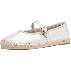 Michael Kors Lynn Ballet Espadrille voor dames, Zilver, 35.5 EU